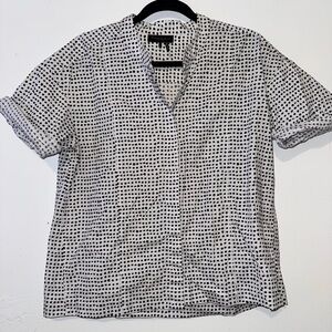 Black and White Patterned Shirt